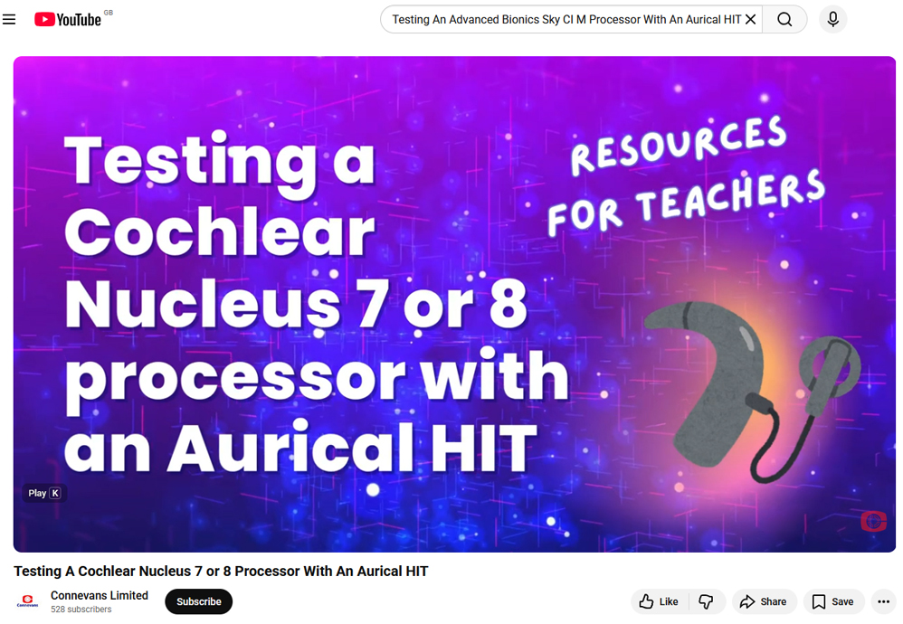 Testing A Cochlear Nucleus 7 or 8 Processor With An Aurical HIT
