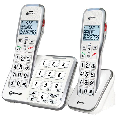 amplified telephone headset for hearing impaired